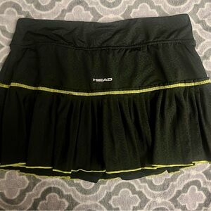 Head black printed tennis pickleball skort sz medium EUC